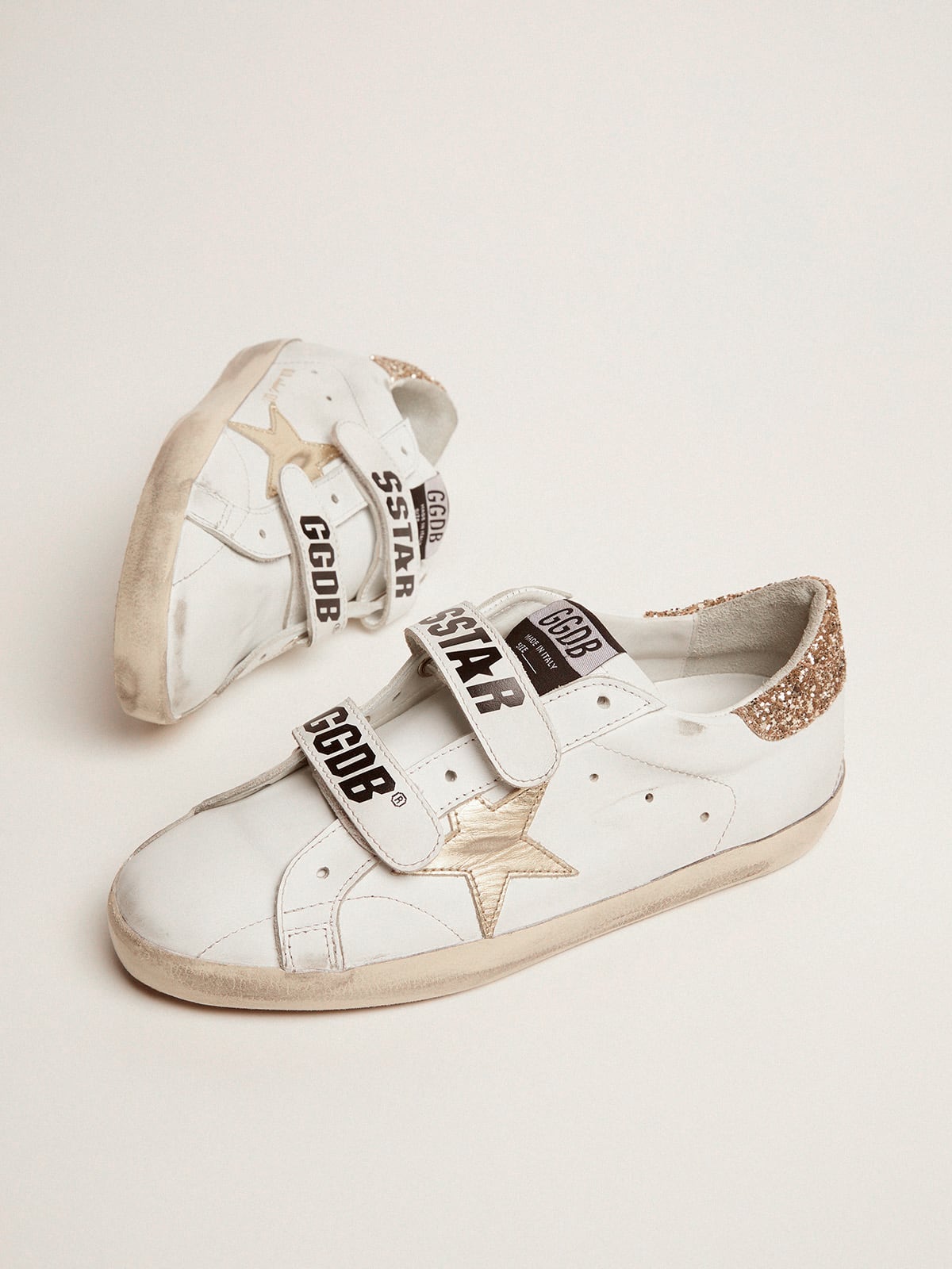 Golden Goose - Old School para mujer con estrella dorada de piel laminada in 