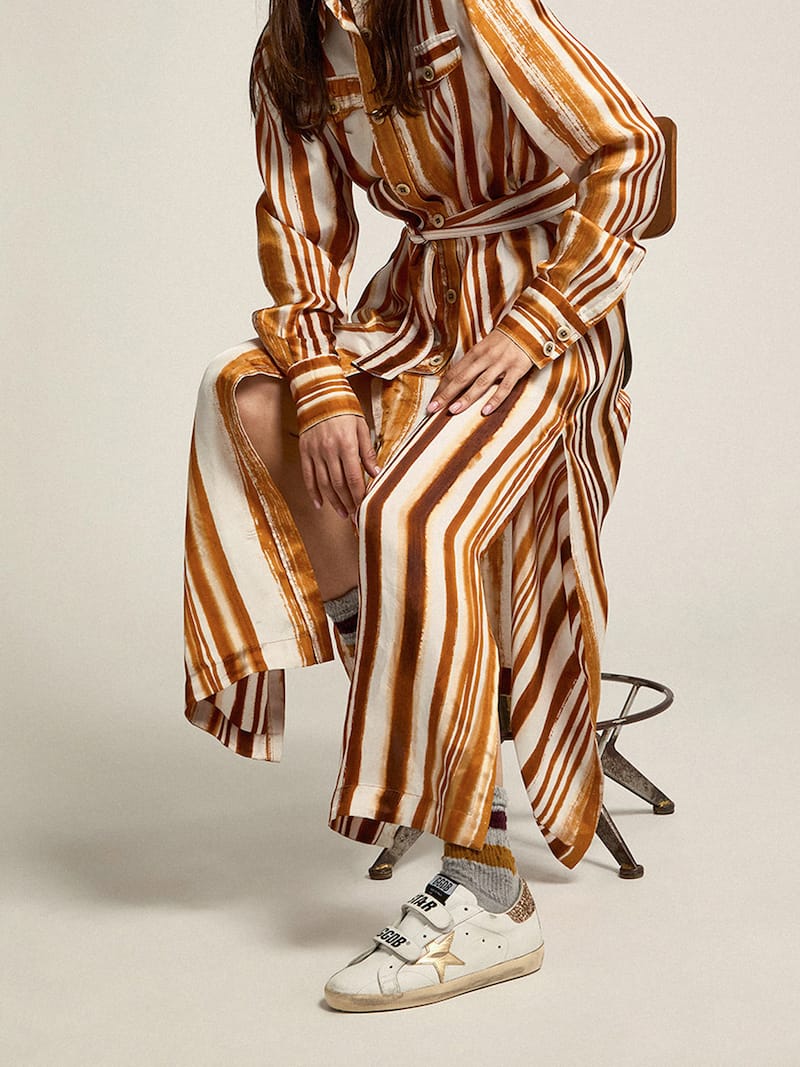 Golden Goose - Old School Donna con stella dorata in pelle laminata in 