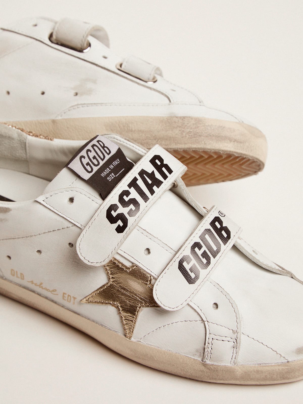 Golden Goose - Old School para mujer con estrella dorada de piel laminada in 