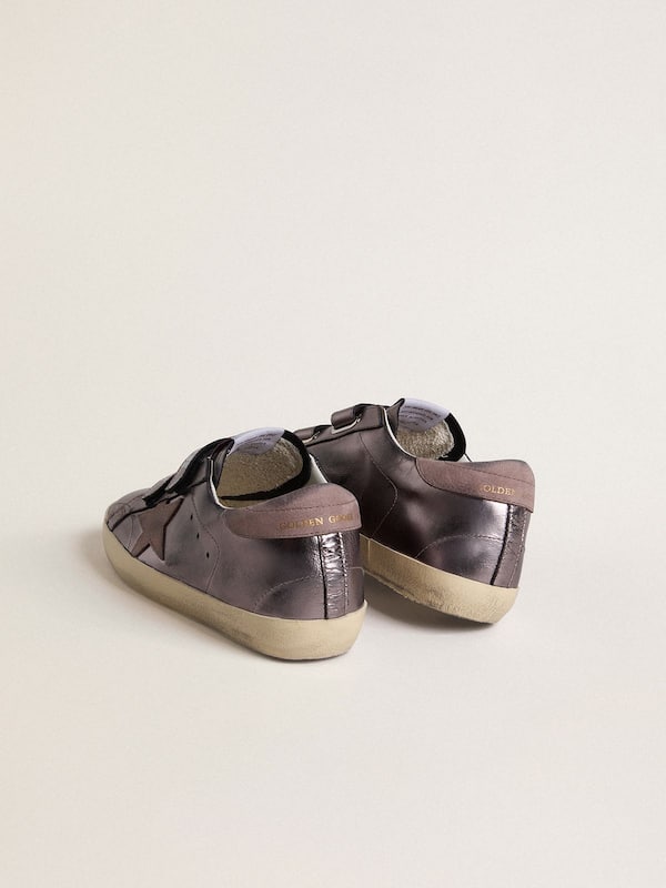 Golden Goose - Women&rsquo;s Old School in purple laminated leather with lilac nubuck star and heel tab in 