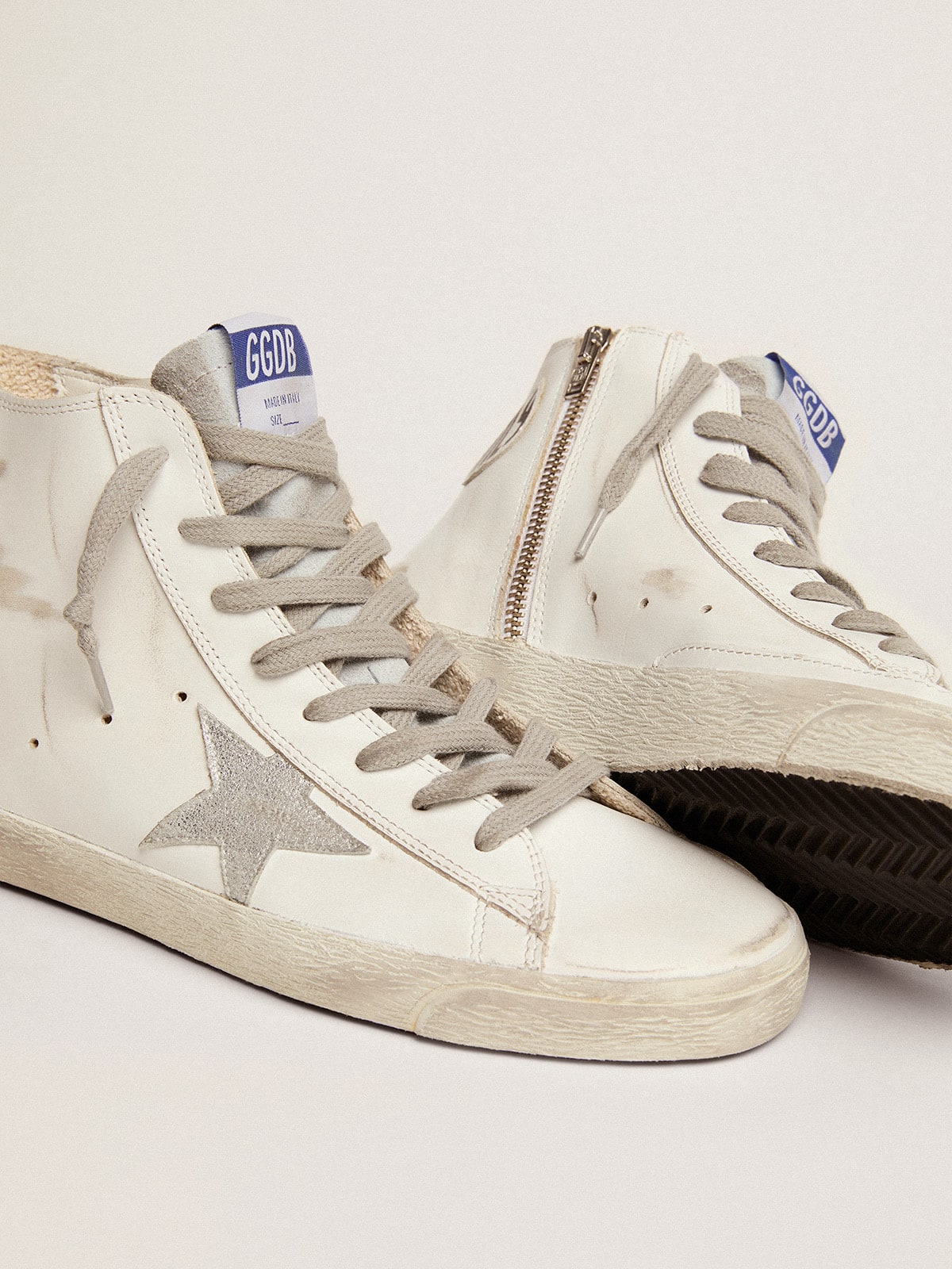 Women's Francy leather with suede star | Golden Goose