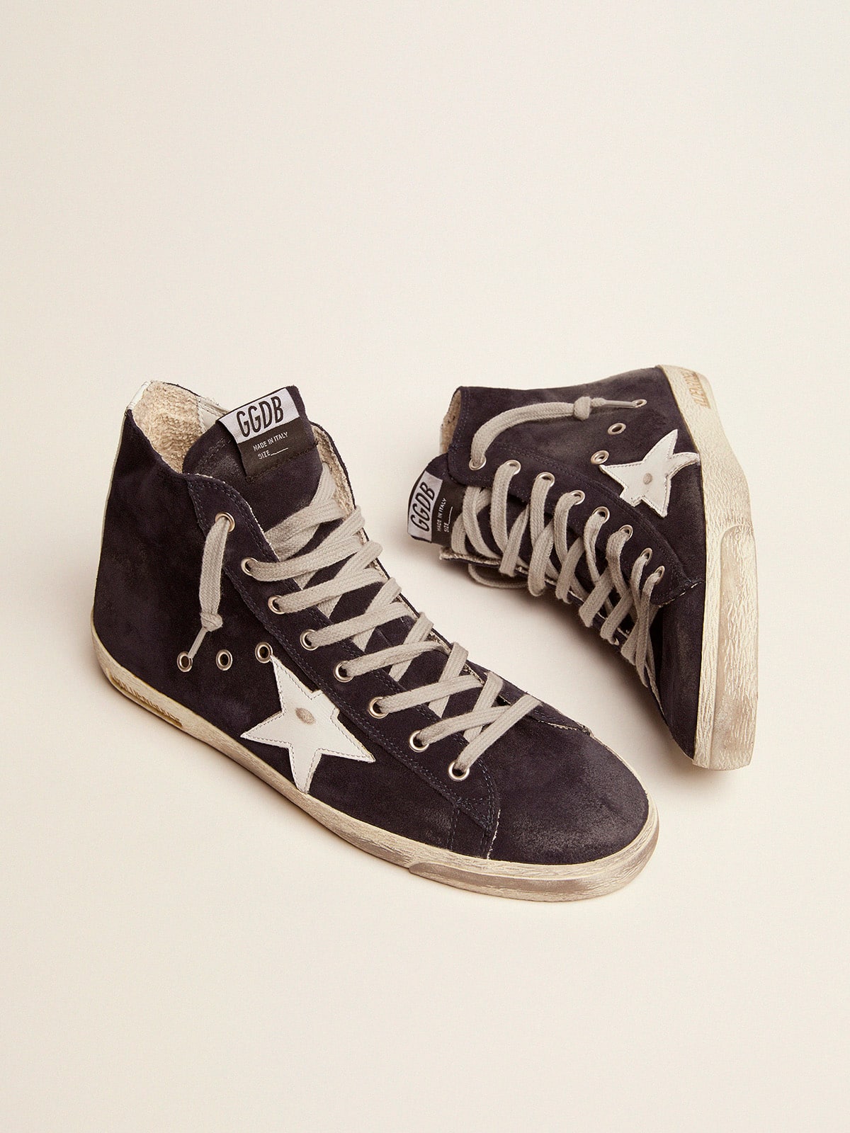 Golden Goose - Sneakers Francy aus Leder mit Stern und Ferse aus Leder in 