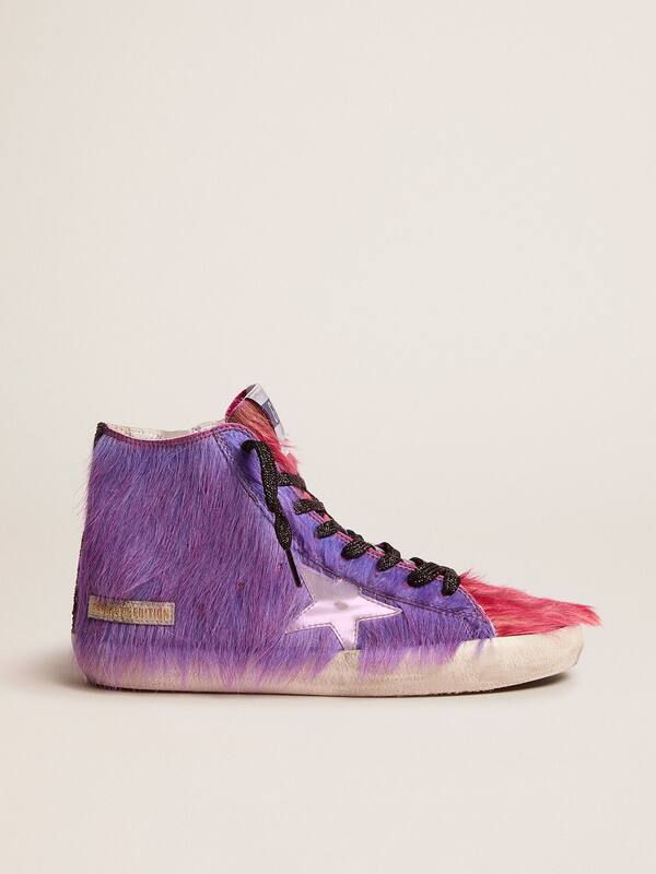 Women&rsquo;s Limited Edition lilac and pink pony skin Francy sneakers