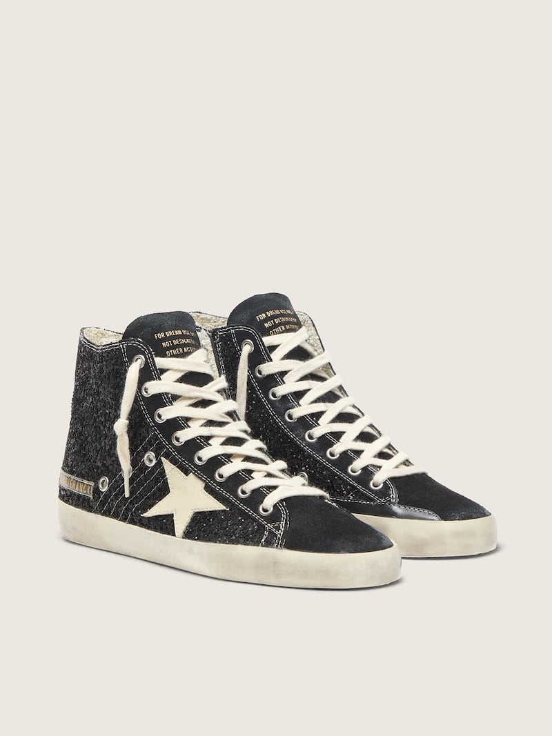 Golden Goose - Francy Penstar  con purpurina, estrella marfil y refuerzo del tal&oacute;n negro in 