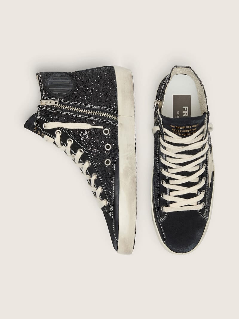 Golden Goose - Francy Penstar  con purpurina, estrella marfil y refuerzo del tal&oacute;n negro in 