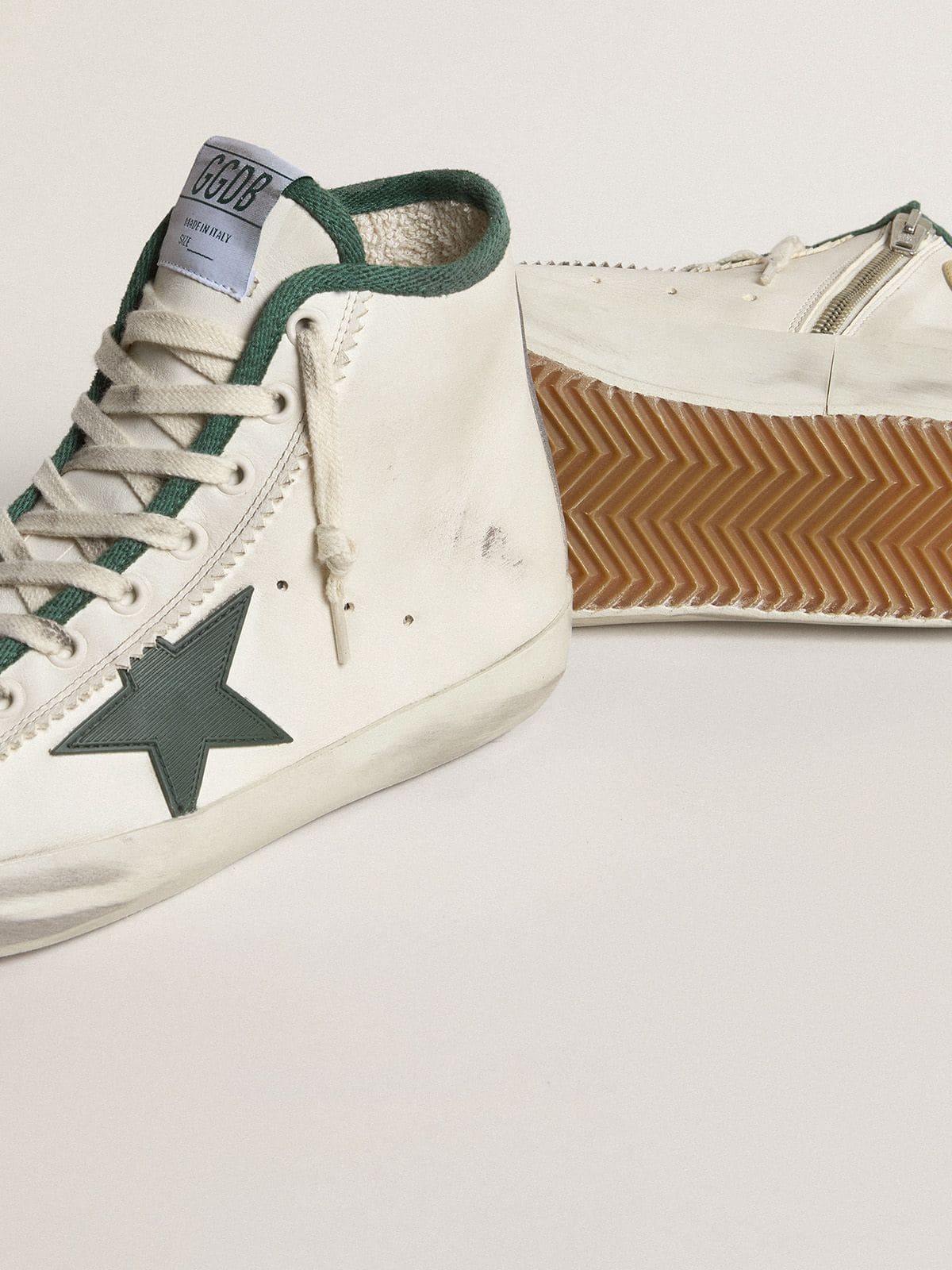 Golden Goose - Women's Francy LTD in nappa leather with green rubber star in 