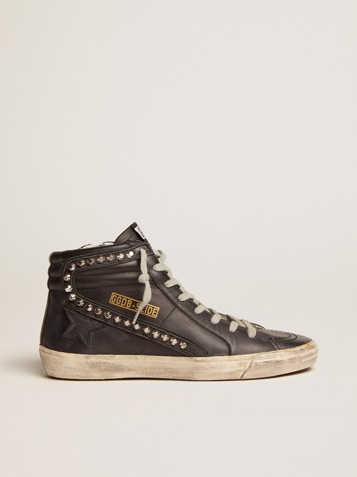 Golden Goose - Slide Donna di colore nero con borchie in 