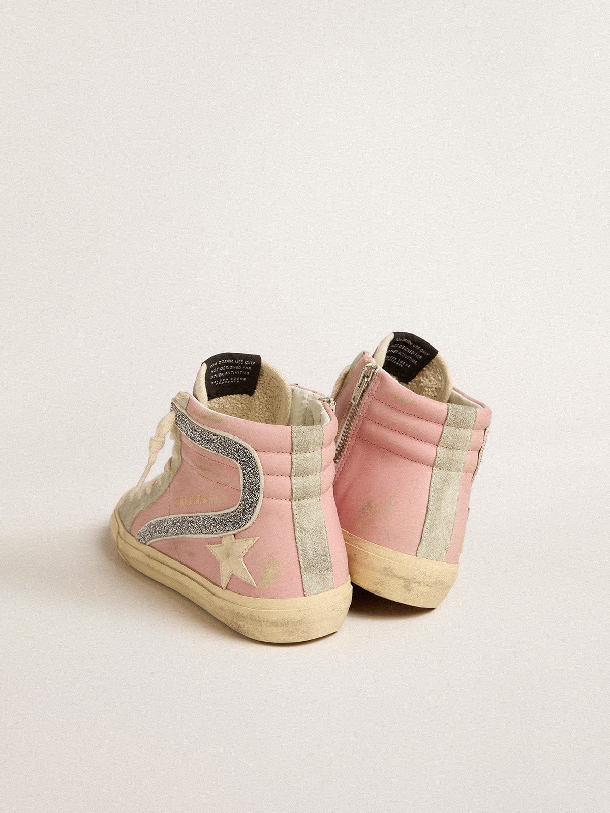 Golden Goose - Pink Slide LTD with leather star and Swarovski crystal flash in 