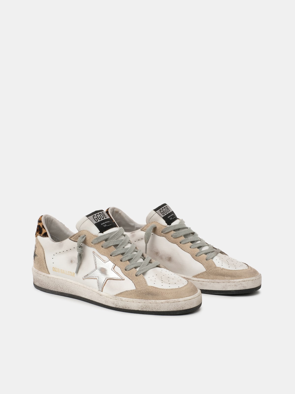 Golden Goose - Ball Star sneakers with leopard-print heel tab in 