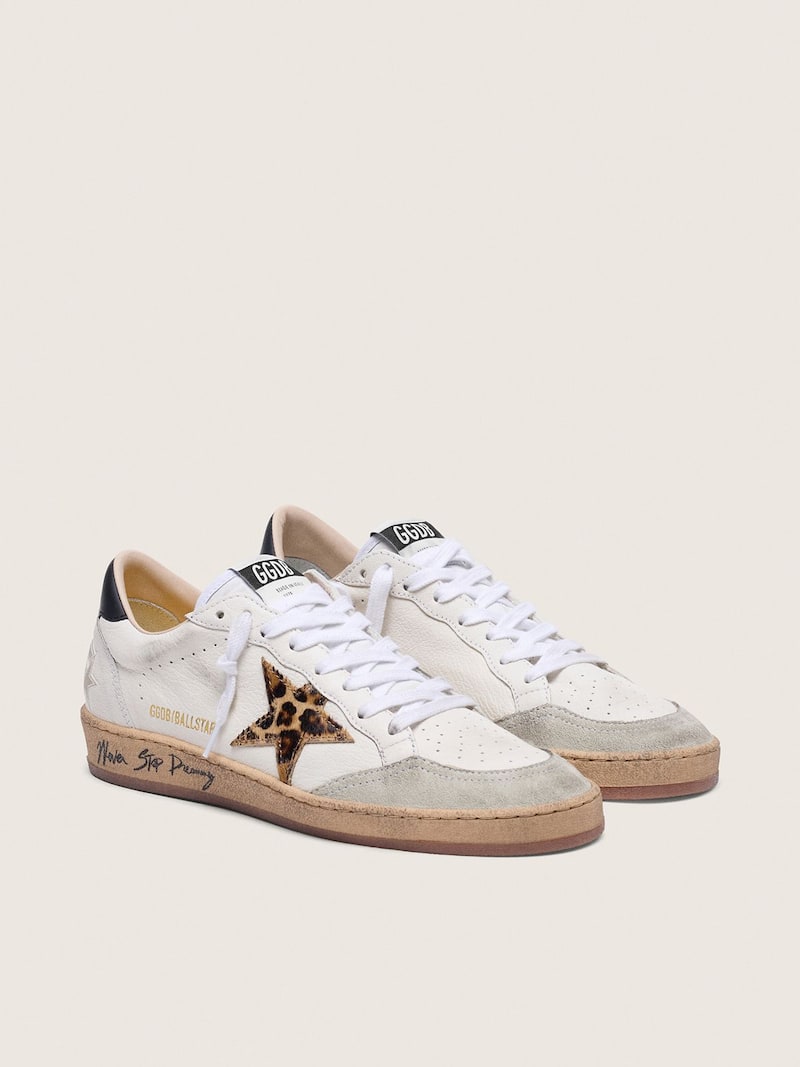Golden Goose - Ball-Star para mujer con estrella de piel de potro estampado de leopardo in 