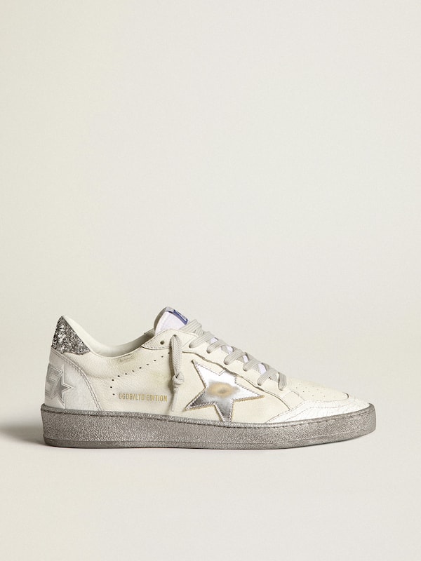 Women's Ball Star LTD with silver glitter heel tab and silver star