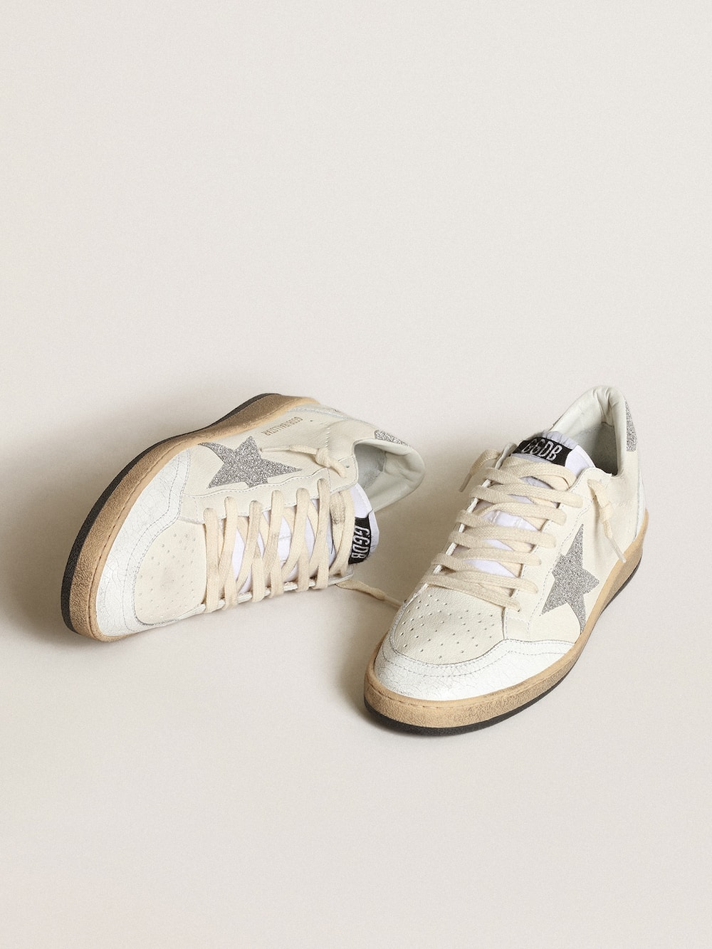 Golden Goose - White Ball Star with a Swarovski crystal star and heel tab   in 
