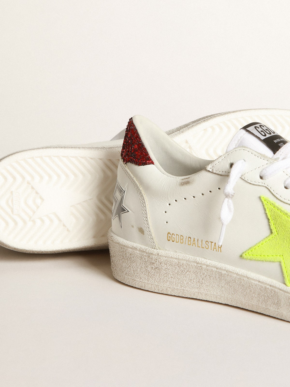 Golden Goose - Ball Star sneakers with metallic purple star and glitter back in 