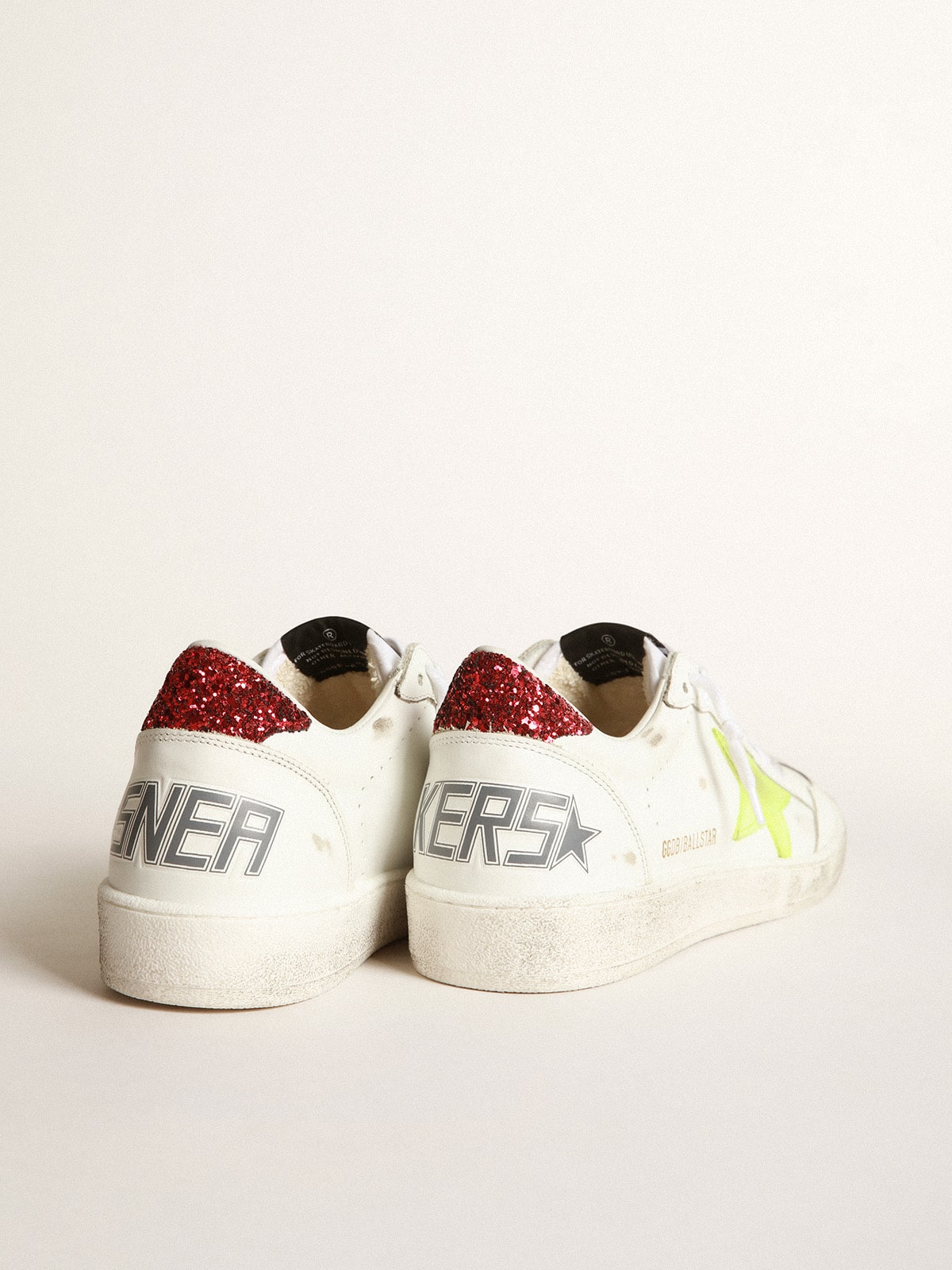 Golden Goose - Ball Star sneakers with metallic purple star and glitter back in 