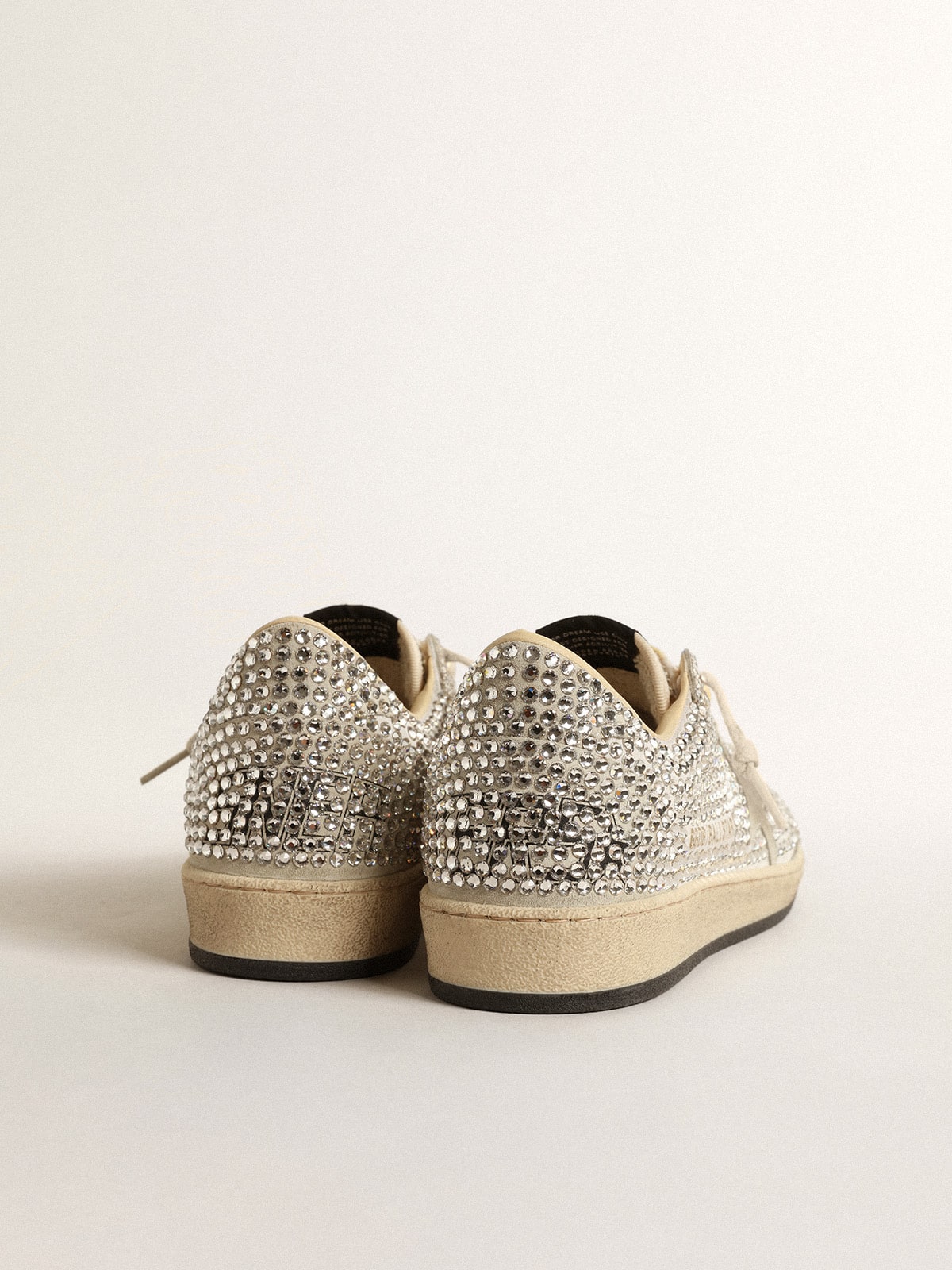 Golden Goose - Women’s Ball Star LTD with Swarovski crystals and gray suede star in 