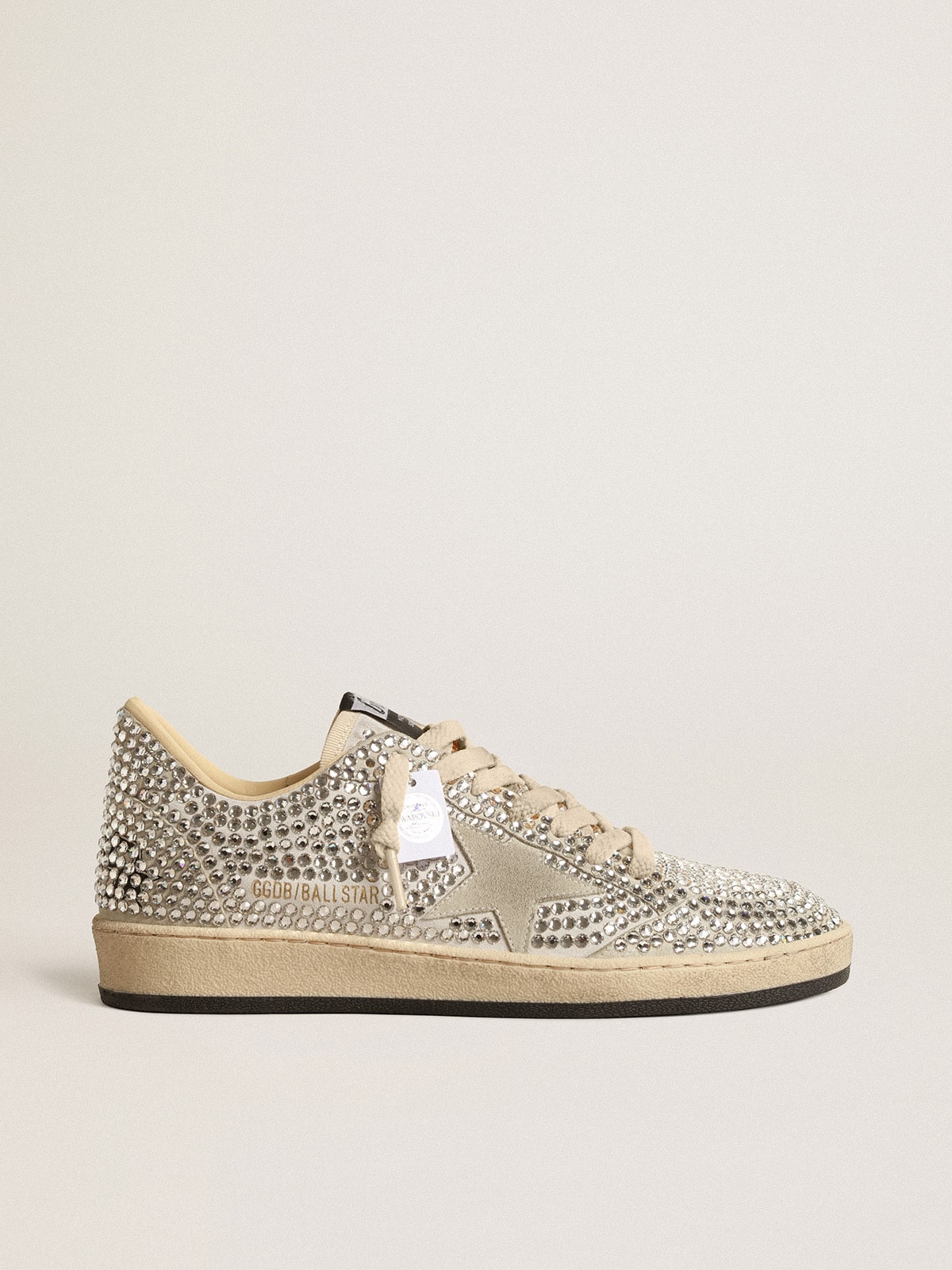 Golden Goose - Women’s Ball Star LTD with Swarovski crystals and gray suede star in 