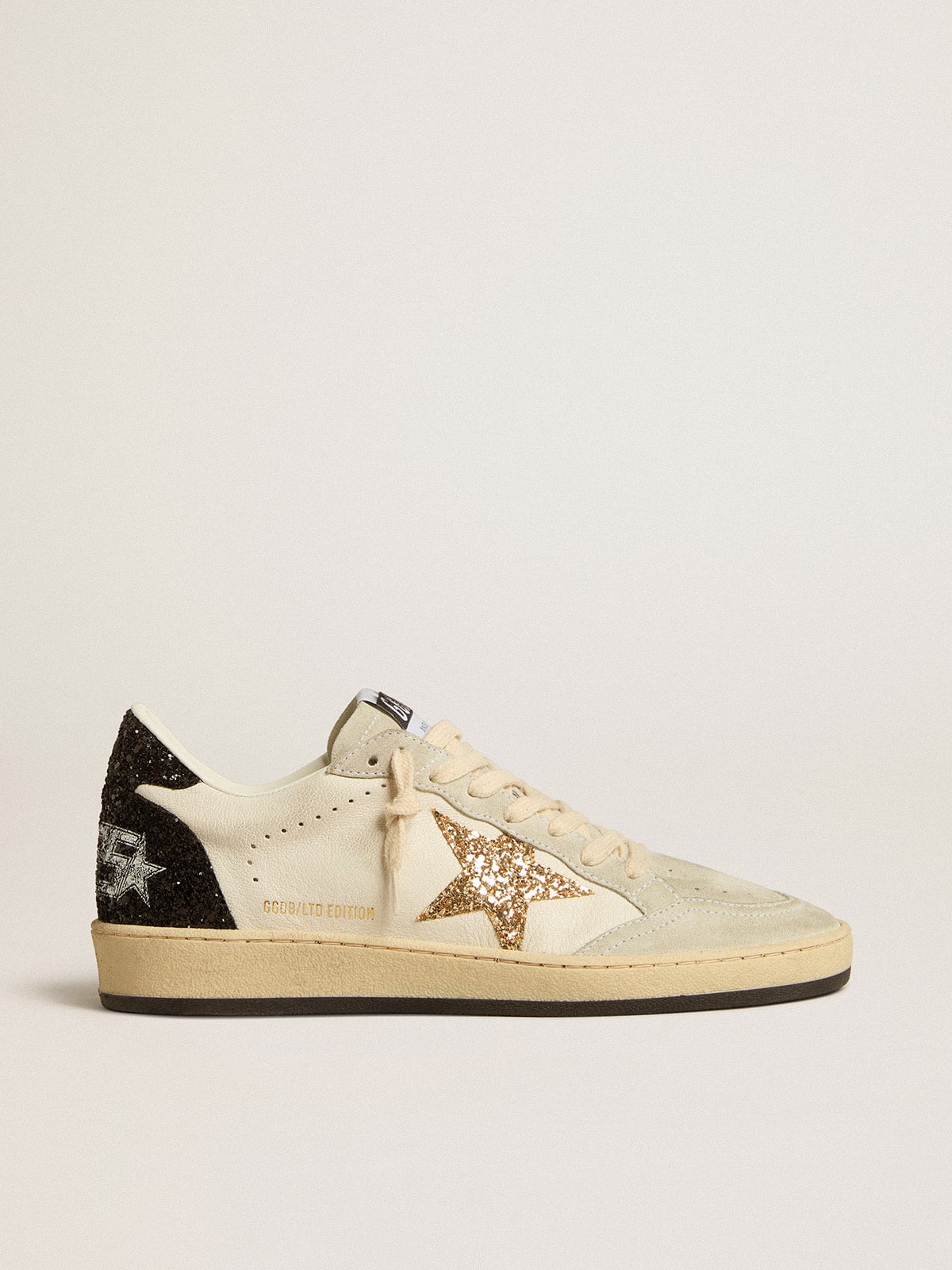 Ball Star LTD in nappa leather and suede with glitter star and black ...