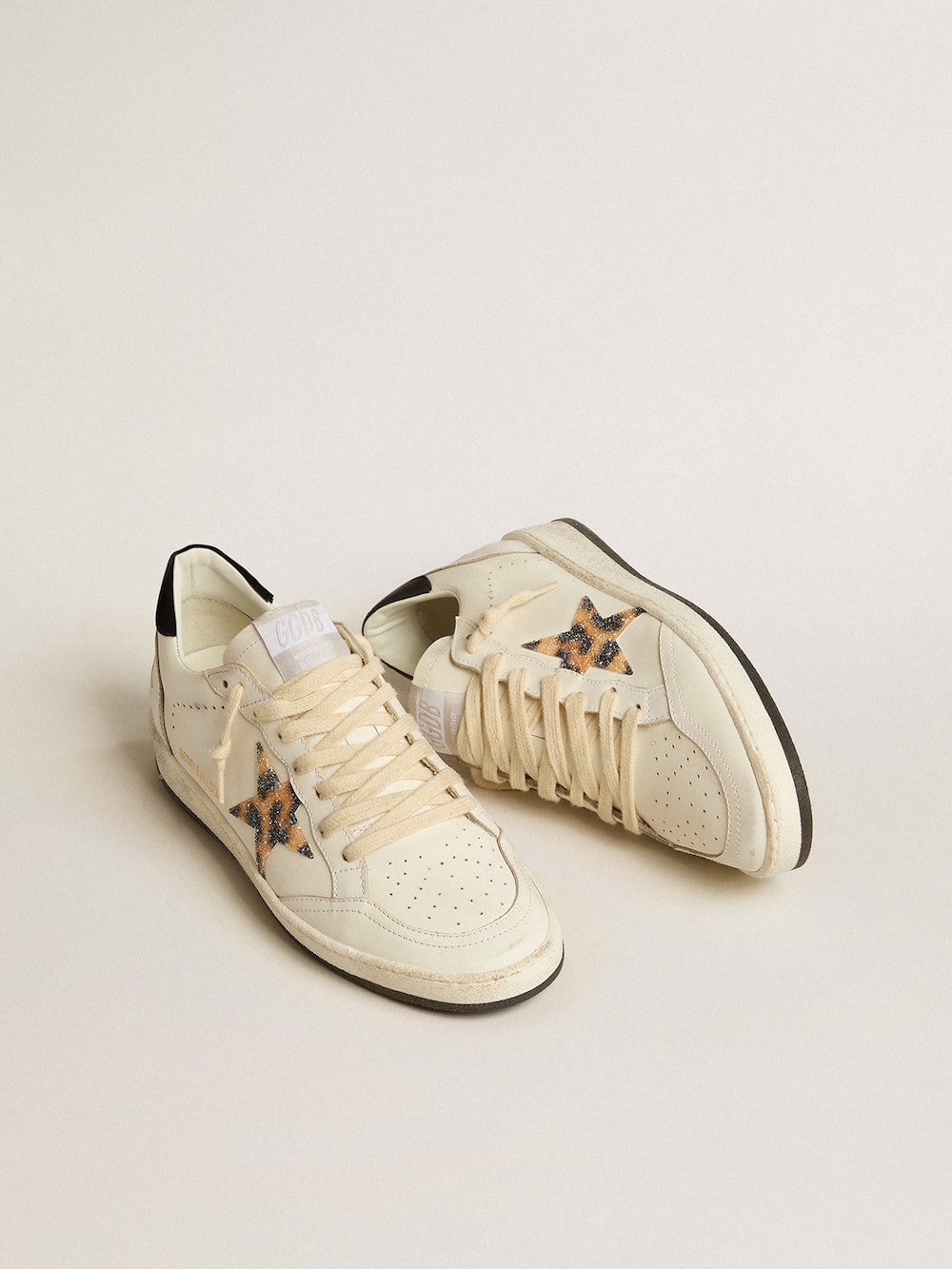 Golden Goose - Women’s Ball Star with leopard-print star embellished with Swarovski crystal in 