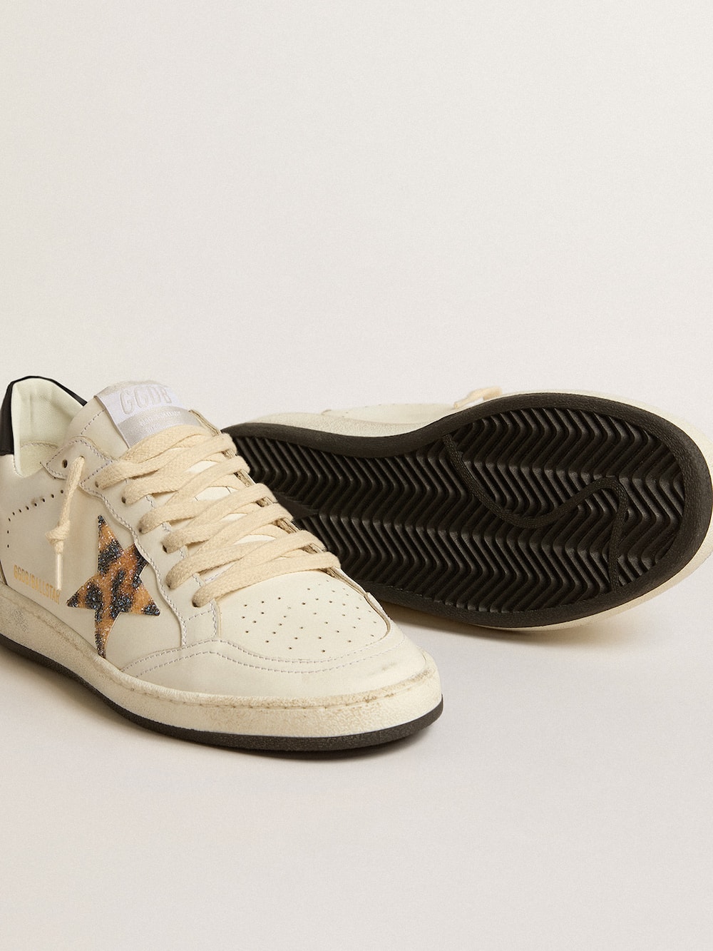 Golden Goose - Women’s Ball Star with leopard-print star embellished with Swarovski crystal in 