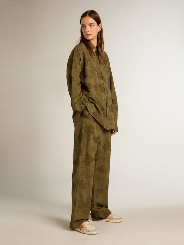 Golden Goose - Women's Ball Star in suede with orange star and silver metallic heel tab in 