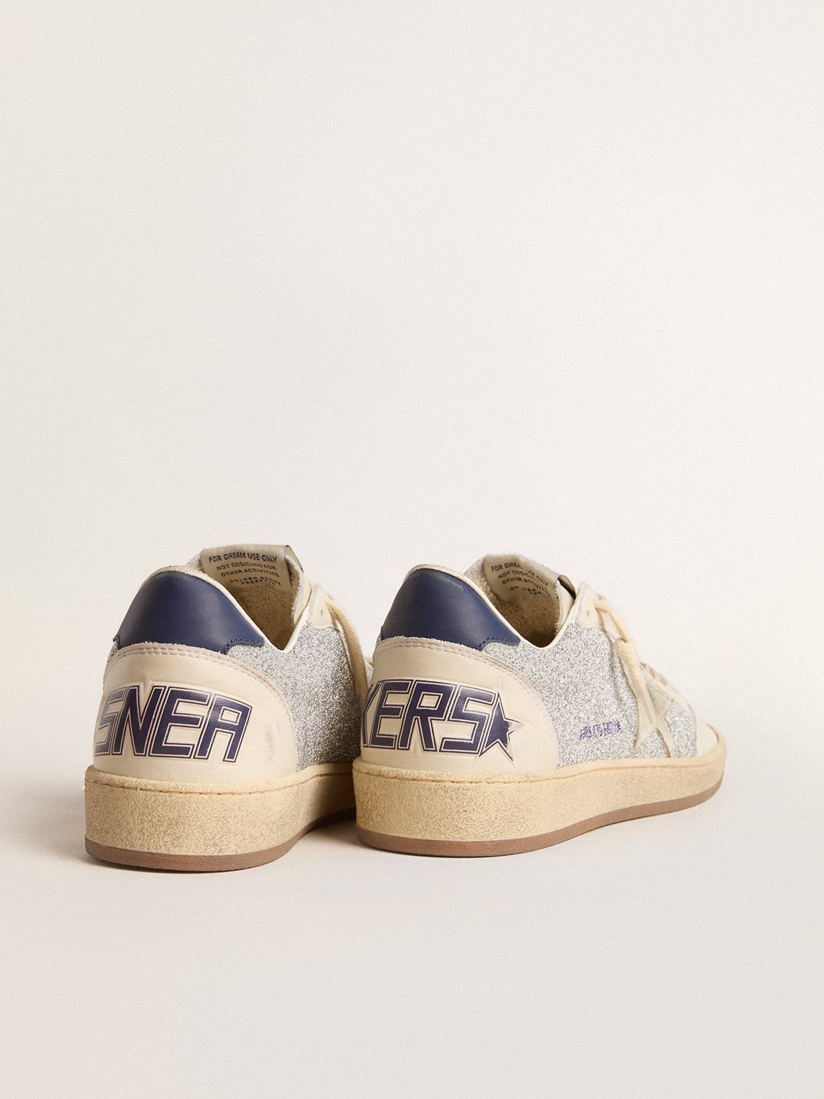 Golden Goose - 스와로브스키 크리스털 & 화이트 스웨이드 스타 레더 볼스타 LTD in 