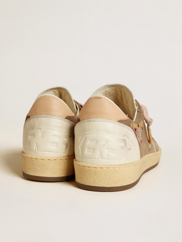 Golden Goose - Women's Ball Star in brown suede with leather star and heel tab in 