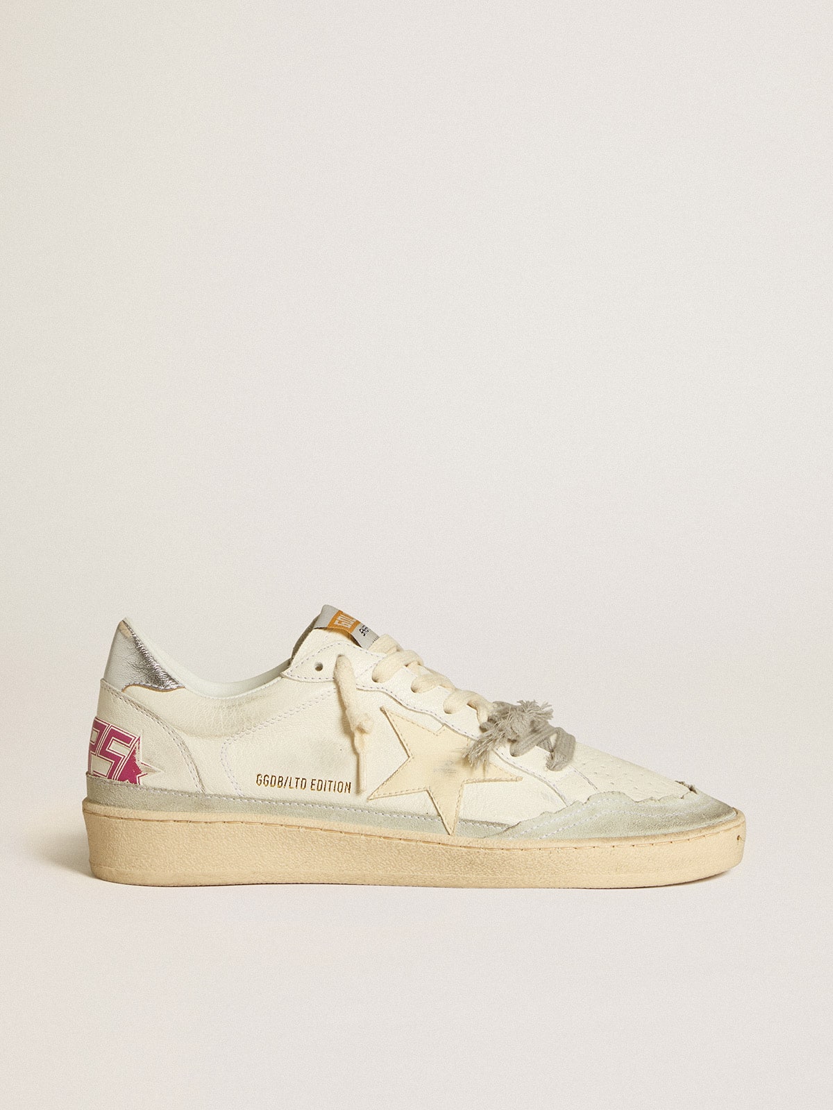 Golden Goose - Ball Star LTD in nappa leather with leather star and metallic leather heel tab in 