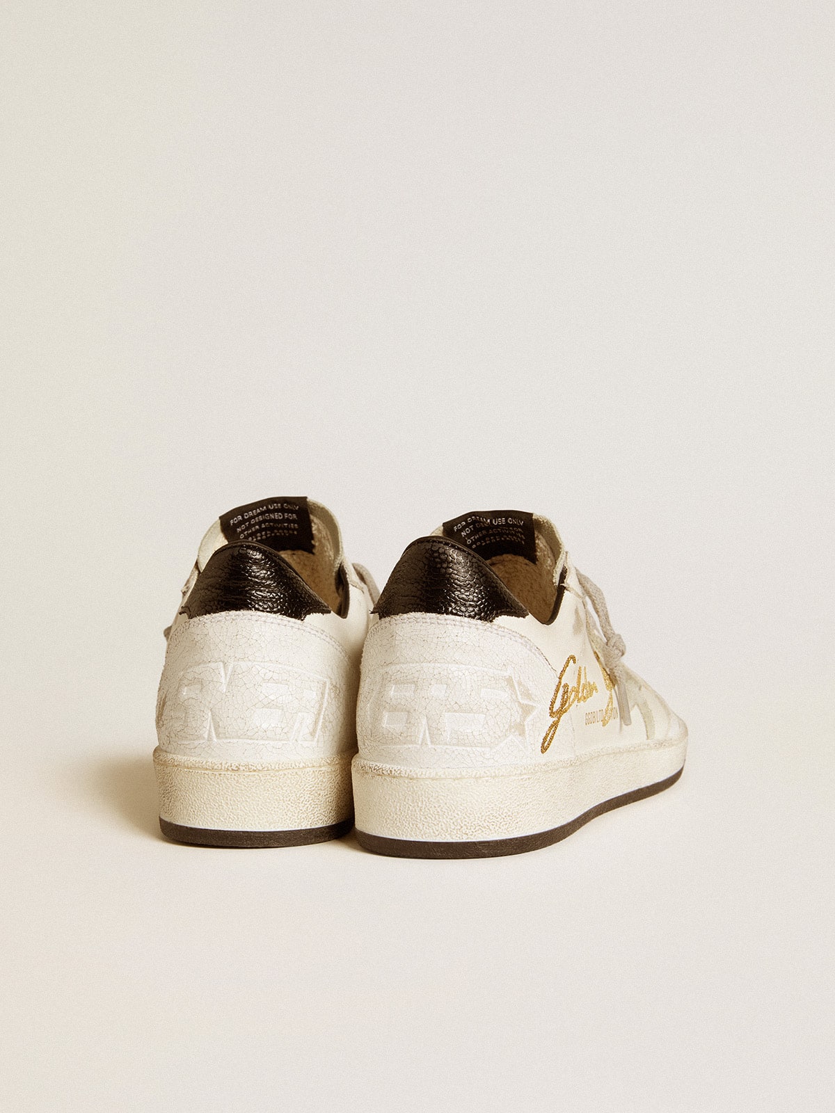 Golden Goose - Women’s Ball Star LTD with suede star and textured leather heel tab in 