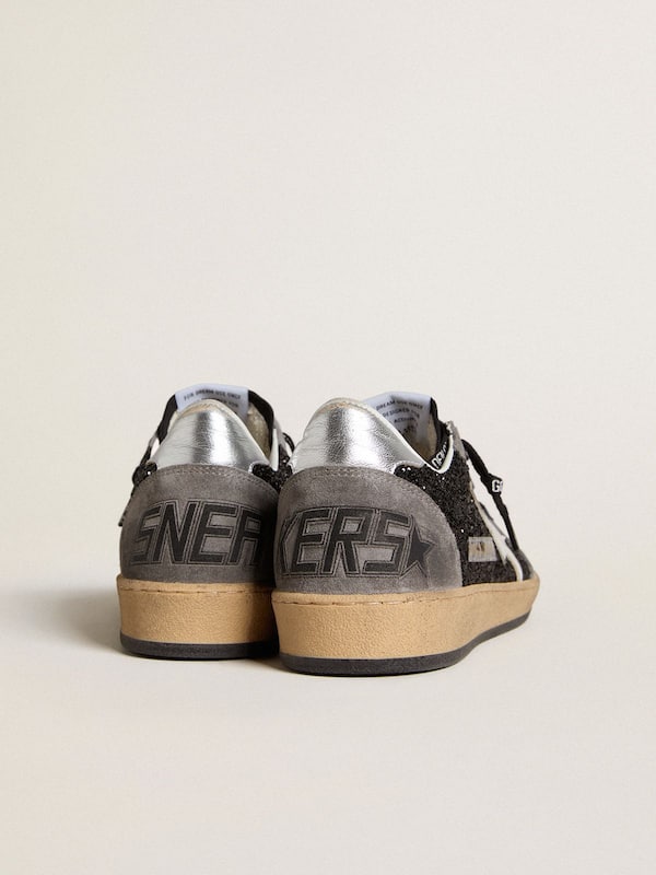 Golden Goose - Women's Ball Star in glitter with leather star and metallic leather heel tab in 