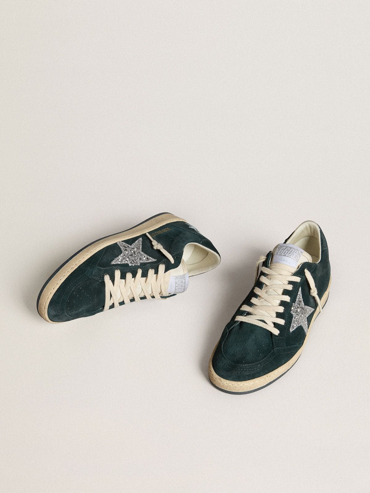 GREEN GLITTER top STAR SUPERSTAR SNEAKERS