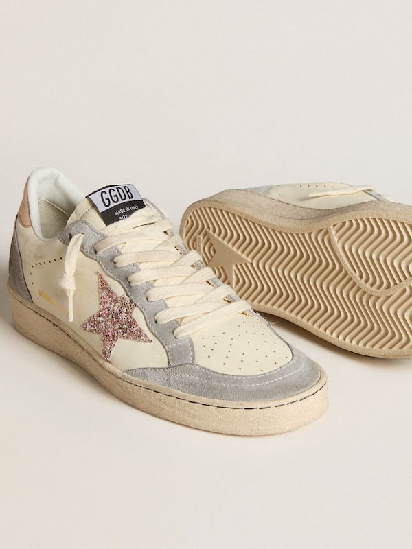 Ball Star en cuir nappa avec &eacute;toile &agrave; paillettes et contrefort lam&eacute;