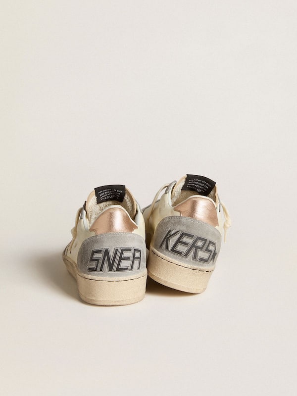 Golden Goose - Ball Star in nappa with glitter star and metallic heel tab in 