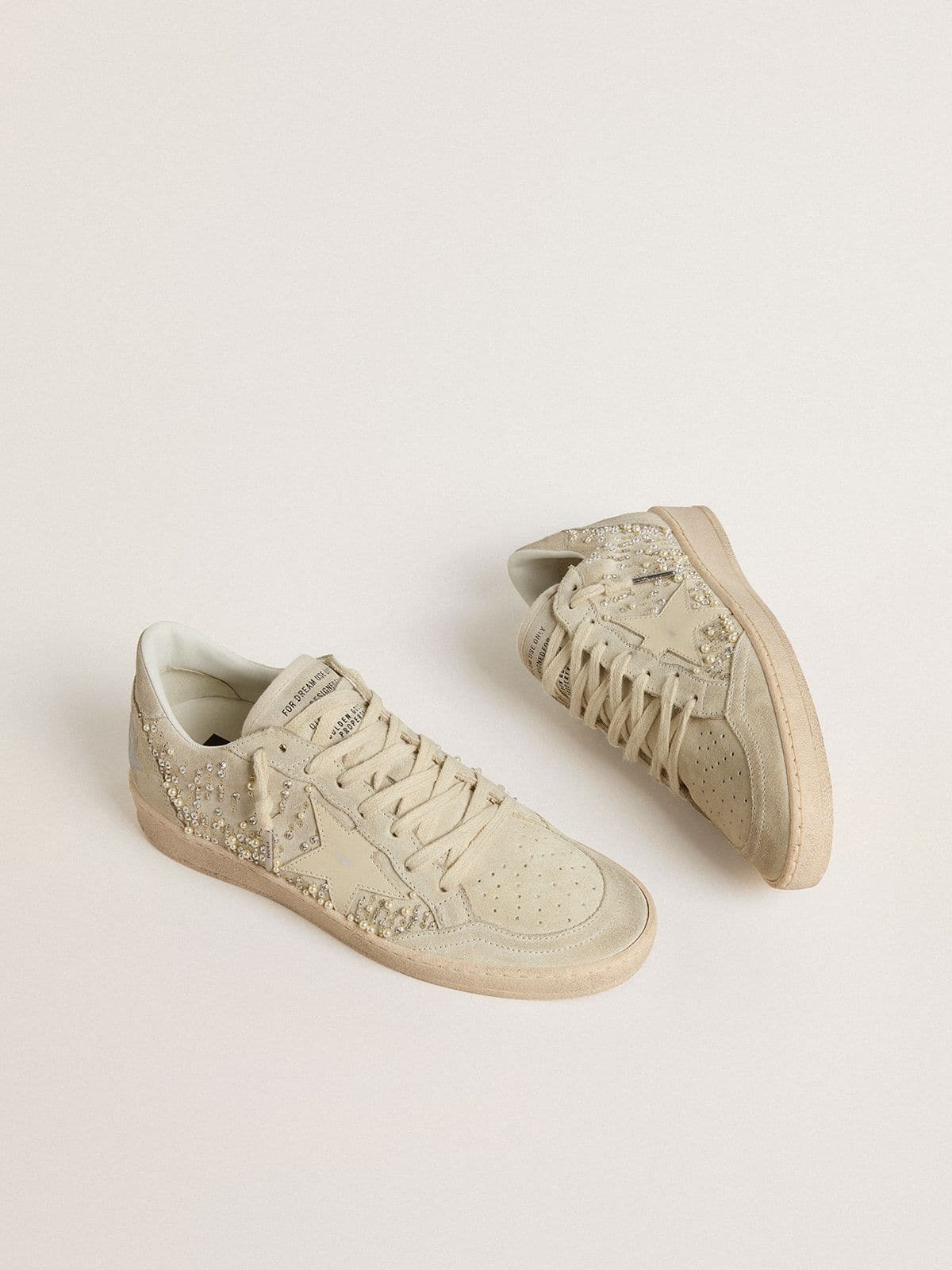 Golden Goose - Ball Star de ante con cristales Swarovski y perlas y estrella de piel in 