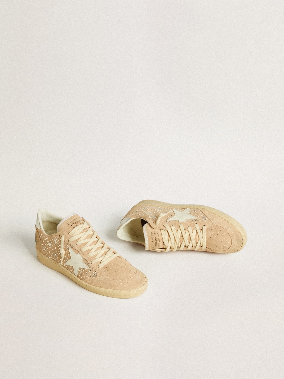 Golden Goose - Ball Star in suede and Swarovski crystals with leather star and metallic heel tab in 