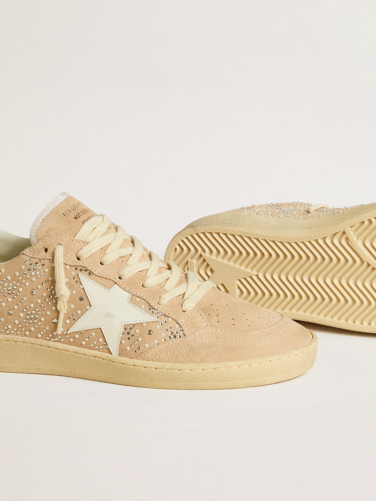 Golden Goose - Ball Star in suede and Swarovski crystals with leather star and metallic heel tab in 