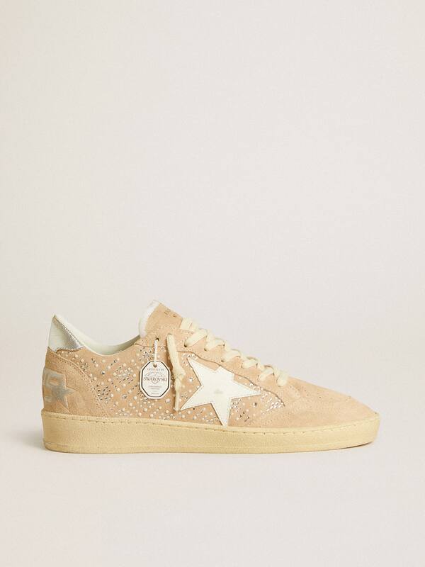 Golden Goose - Ball Star in suede and Swarovski crystals with leather star and metallic heel tab in 