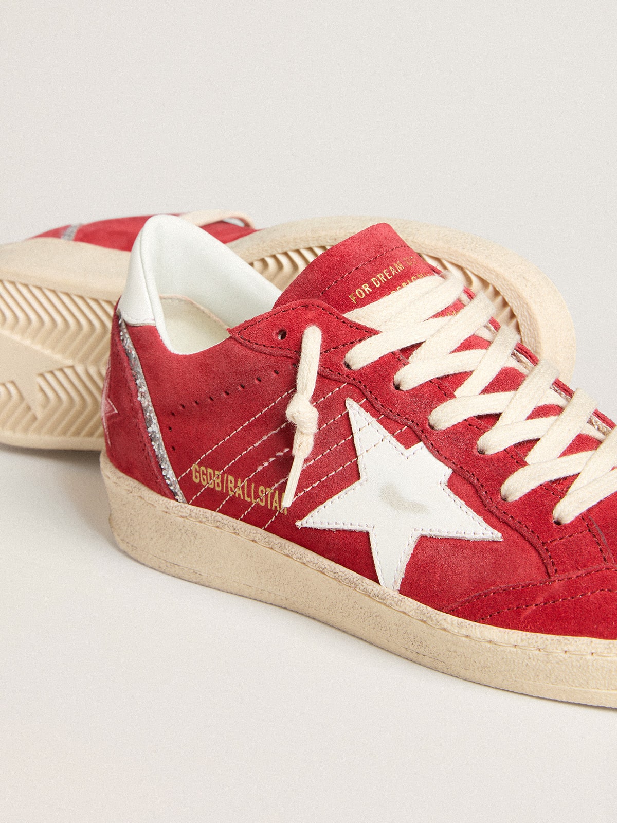 Red suede golden goose online