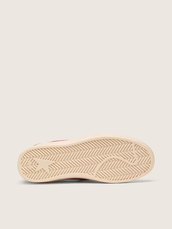 Golden Goose - Women's Ball Star in red suede with white leather star and heel tab in 