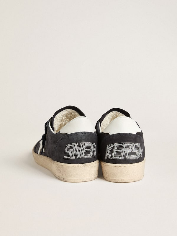 Golden Goose - Women's Ball Star in dark blue suede with leather star and heel tab in 