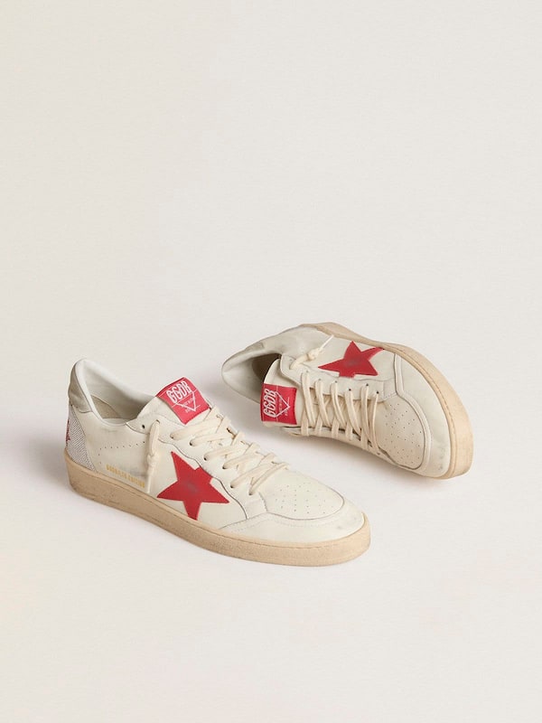 Golden Goose - Valentine’s Day Women’s Ball Star with red leather star and red Swarovski lettering in 