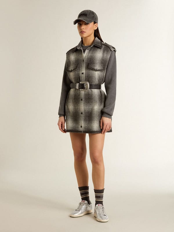 Golden Goose - Women's Ball Star in silver nylon with green leather star and heel tab in 