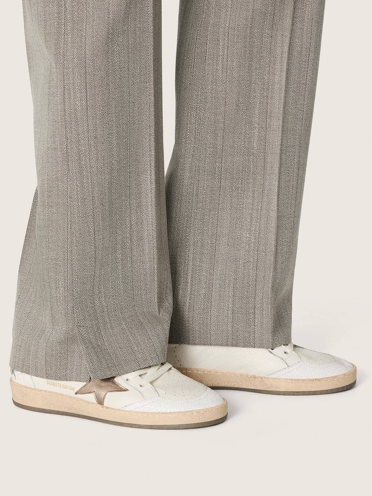 Ball Star Wishes donna in pelle bianca con stella in pelle laminata bronzo