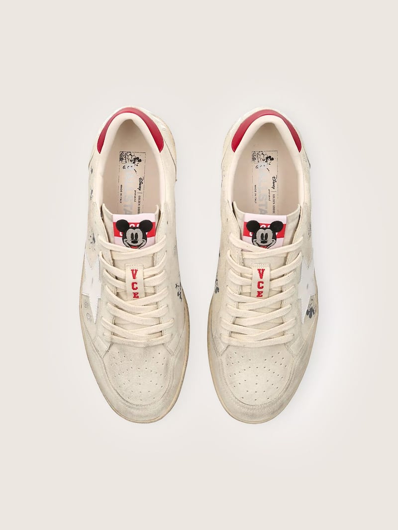 Golden Goose - Disney | Golden Goose Ball Star de mujer de ante gris con estrella blanca in 