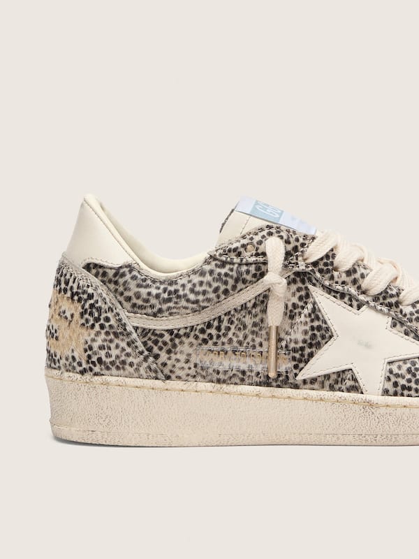 Golden Goose - Ball Star LTD Damen aus Leo-Cavallinoleder mit cremefarbenem Lederstern in 