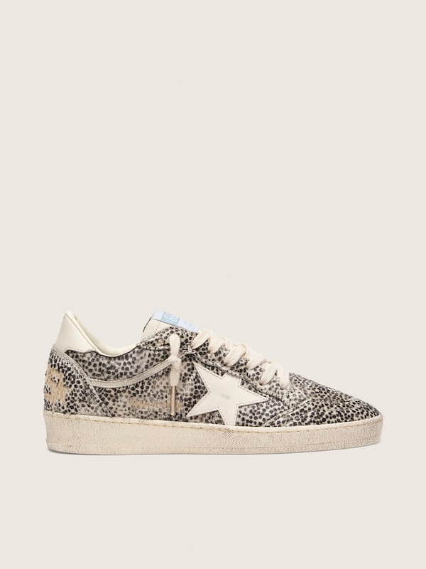 Golden Goose - Ball Star LTD Damen aus Leo-Cavallinoleder mit cremefarbenem Lederstern in 