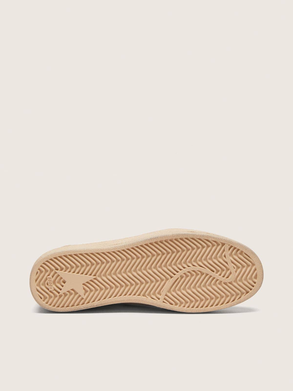 Golden Goose - 여성 브릭 레드 레더 스타와 스웨이드 인서트 크림 레더 볼스타 in 