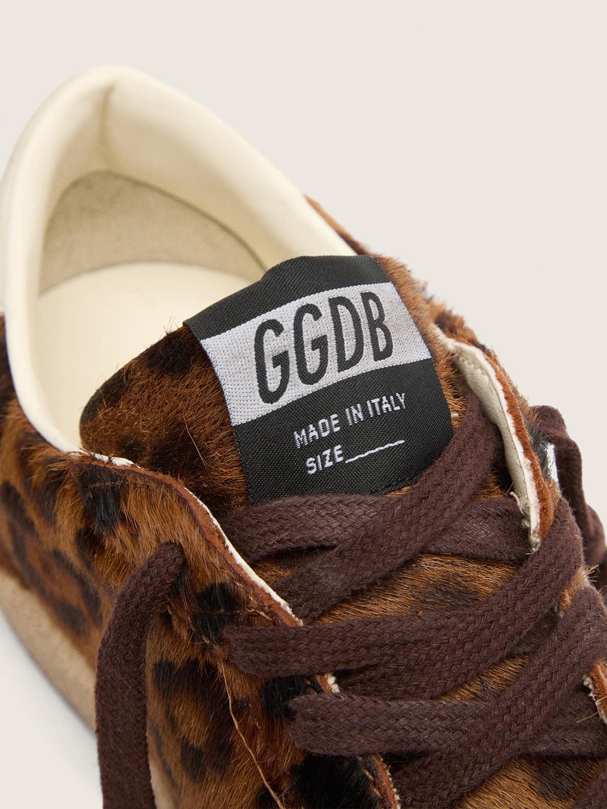 Golden Goose - Ball Star donna in cavallino leopardato con stella crema in 