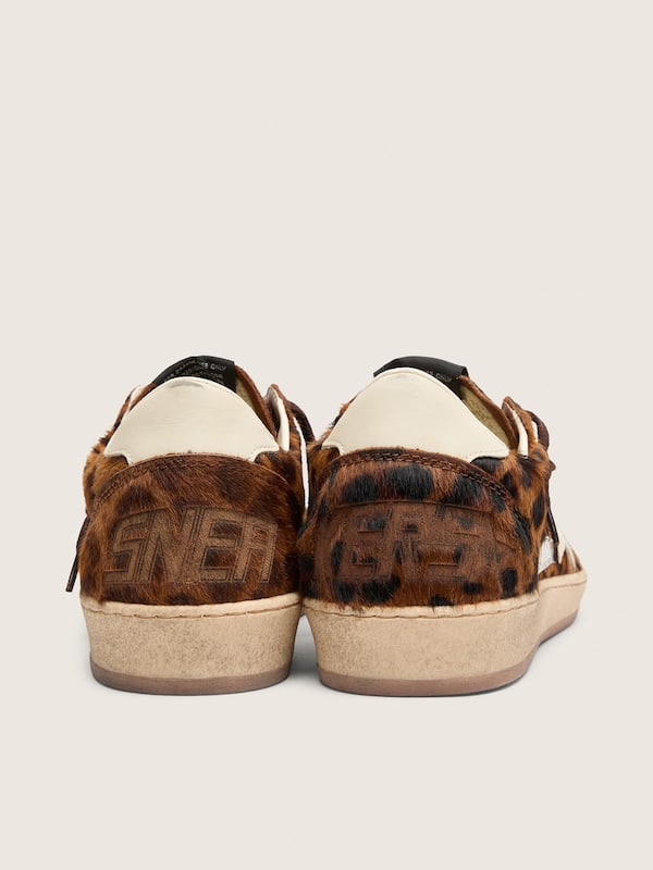 Golden Goose - Ball Star donna in cavallino leopardato con stella crema in 