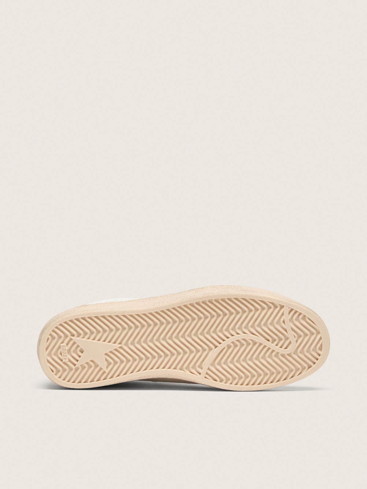 Golden Goose - Ball Star LTD feminino de couro branco e suede bege com estrela branca in 
