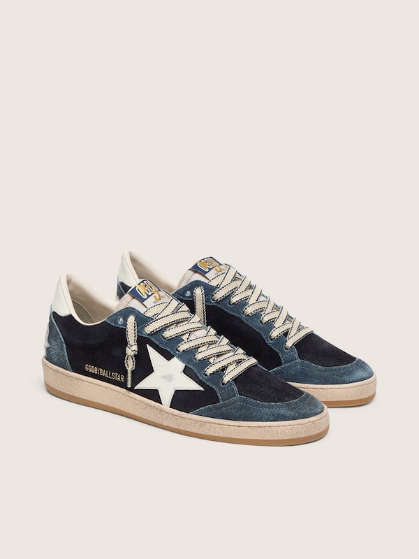 Golden Goose | FiveFourFive Women's Ball Star in blue with cream star